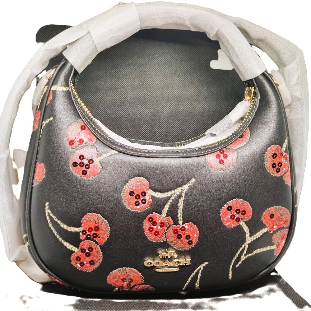Coach Carmen Shoulder Bag with Cherry Print